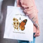 Eco Friendly Butterfly Print Tote Bag-MMD