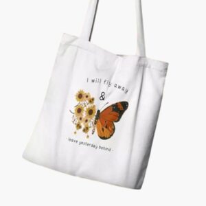 Eco Friendly Butterfly Print Tote Bag-MMD