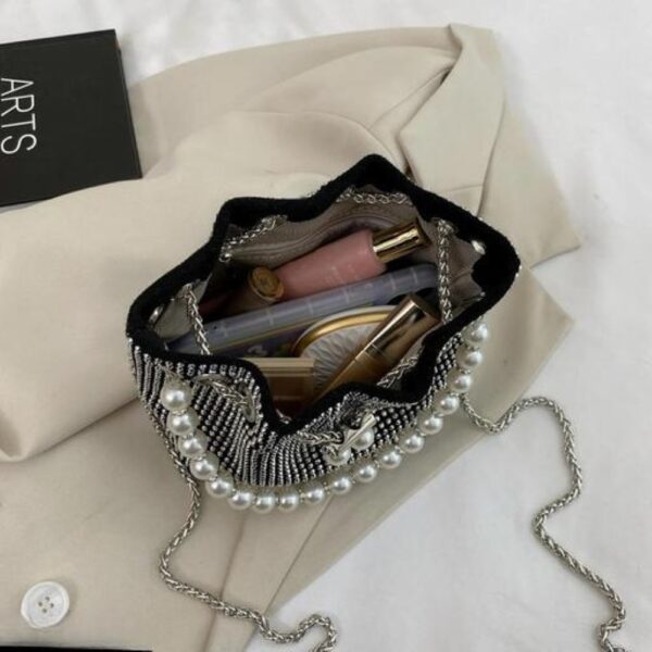 Mini Rhinestone Bucket Bag